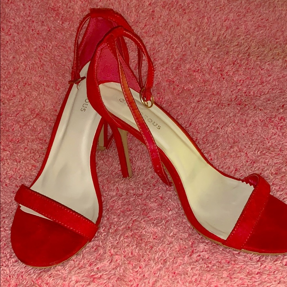 Red Suede Heels